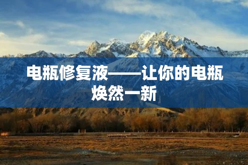 电瓶修复液——让你的电瓶焕然一新 电瓶修复液——让你的电瓶焕然一新