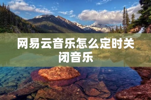 网易云音乐怎么定时关闭音乐