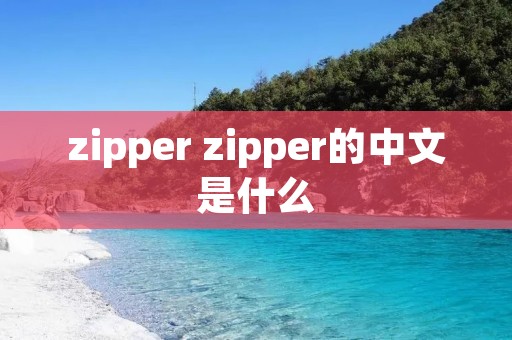 zipper zipper的中文是什么