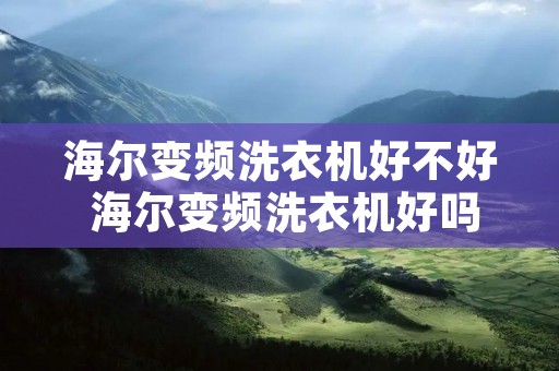 海尔变频洗衣机好不好 海尔变频洗衣机好吗