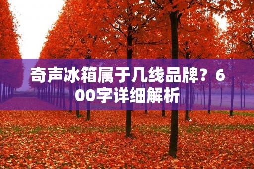 奇声冰箱属于几线品牌?600字详细解析 奇声冰箱属于几线品牌?600字详细解析