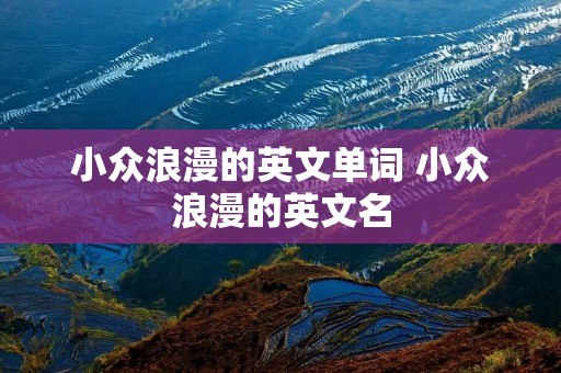 小众浪漫的英文单词 小众浪漫的英文名