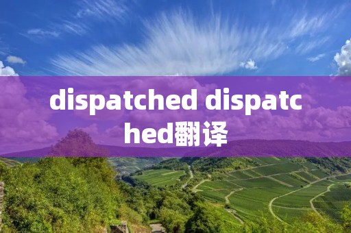 dispatched dispatched翻译