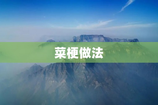 菜梗做法：美味可口的营养佳品