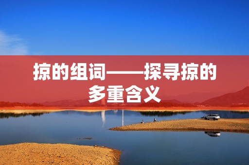 掠的组词——探寻掠的多重含义