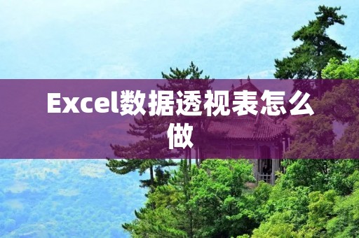 Excel数据透视表怎么做