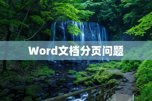Word文档分页问题：如何恢复一页分为两半的文档？