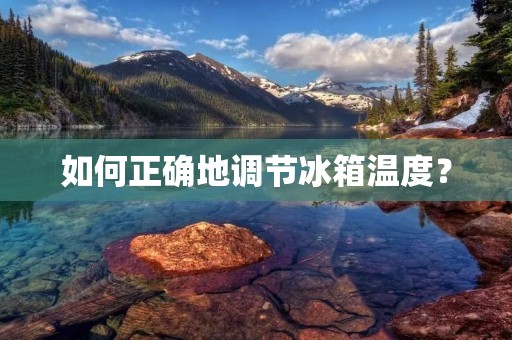 如何正确地调节冰箱温度？