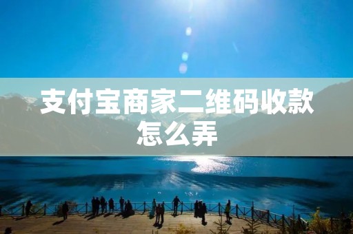 支付宝商家二维码收款怎么弄