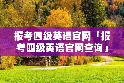 报考四级英语官网「报考四级英语官网查询」