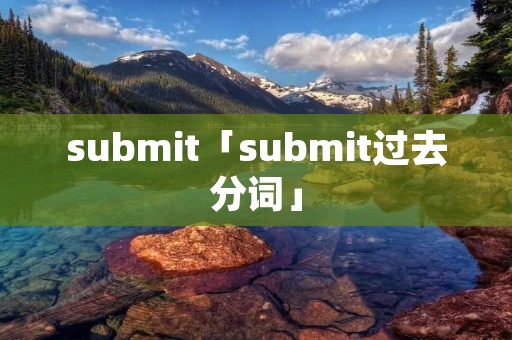 submit「submit过去分词」