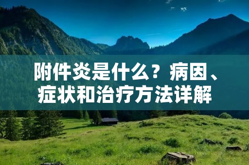 附件炎是什么?病因、症状和治疗方法详解