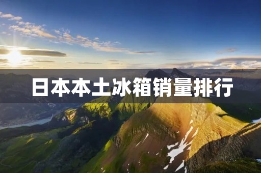 日本本土冰箱销量排行：谁是最受欢迎的品牌？