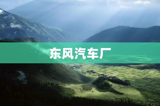 东风汽车厂:中国汽车制造业的领军企业 东风汽车厂:中国汽车制造业的领军企业