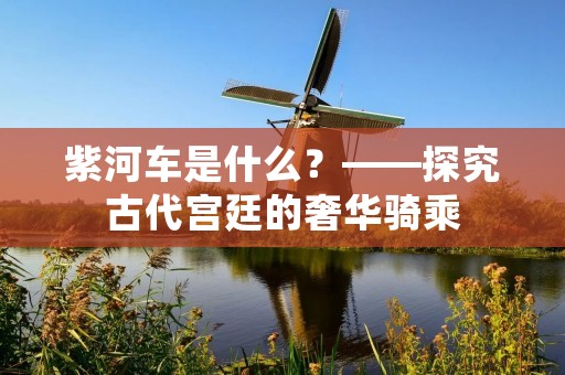 紫河车是什么?——探究古代宫廷的奢华骑乘