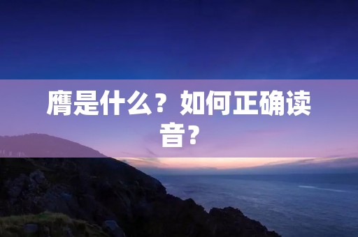 膺是什么?如何正确读音?