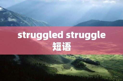 struggled struggle短语 struggled struggle短语