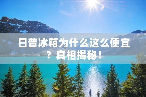 日普冰箱为什么这么便宜？真相揭秘！