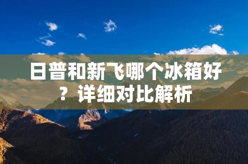 日普和新飞哪个冰箱好？详细对比解析