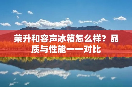 荣升和容声冰箱怎么样？品质与性能一一对比