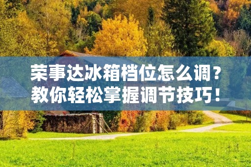 荣事达冰箱档位怎么调?教你轻松掌握调节技巧! 荣事达冰箱档位怎么调?教你轻松掌握调节技巧!