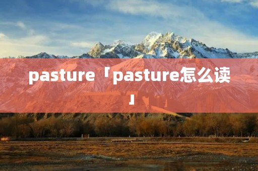 pasture「pasture怎么读」 pasture「pasture怎么读」