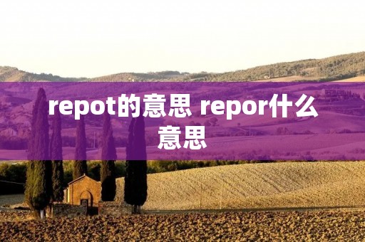 repot的意思 repor什么意思 repot的意思 repor什么意思