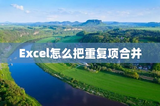 Excel怎么把重复项合并