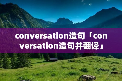 conversation造句「conversation造句并翻译」