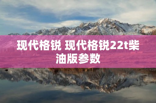 现代格锐 现代格锐22t柴油版参数