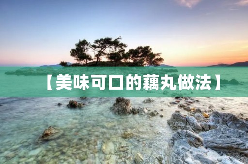 【美味可口的藕丸做法】 【美味可口的藕丸做法】