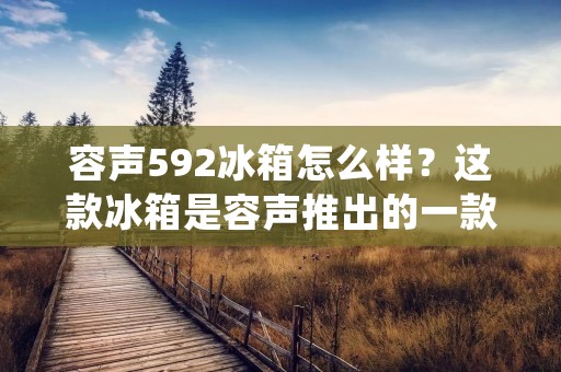 容声592冰箱怎么样？这款冰箱是容声推出的一款高端家用电器，它拥有多项先进技术和功能，让消费者在使用中能够享受到更好的使用体验。下面我们将详细介绍一下容声592冰箱的各项特点和优势。