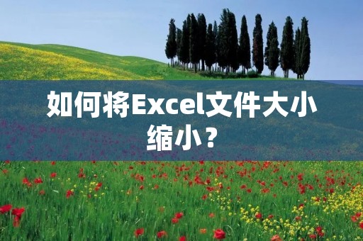 如何将Excel文件大小缩小?