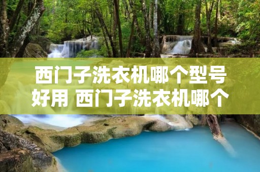 西门子洗衣机哪个型号好用 西门子洗衣机哪个型号性价比最高