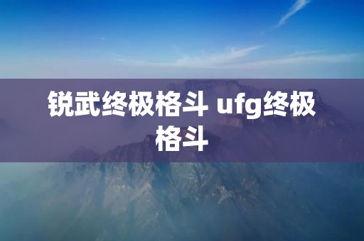 锐武终极格斗 ufg终极格斗 锐武终极格斗 ufg终极格斗