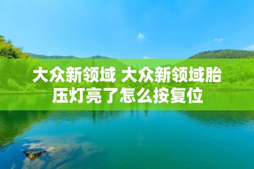 大众新领域 大众新领域胎压灯亮了怎么按复位 大众新领域 大众新领域胎压灯亮了怎么按复位