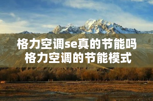 格力空调se真的节能吗 格力空调的节能模式se真的节能吗 格力空调se真的节能吗 格力空调的节能模式se真的节能吗
