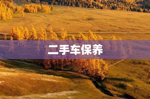 二手车保养:延长车辆使用寿命,提高行车安全 二手车保养:延长车辆使用寿命,提高行车安全