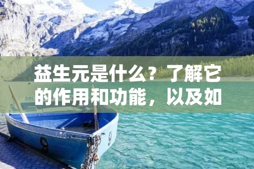 益生元是什么?了解它的作用和功能,以及如何摄入它对人体健康有益。