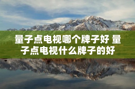 量子点电视哪个牌子好 量子点电视什么牌子的好