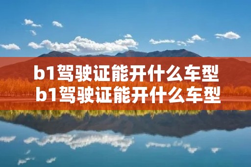 b1驾驶证能开什么车型 b1驾驶证能开什么车型科一 b1驾驶证能开什么车型 b1驾驶证能开什么车型科一