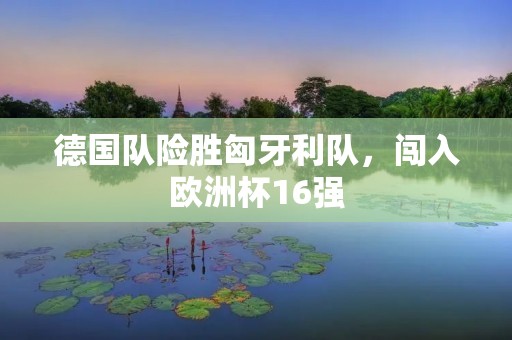 德国队险胜匈牙利队，闯入欧洲杯16强