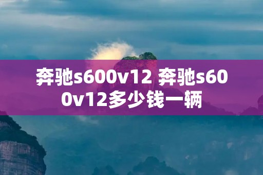 奔驰s600v12 奔驰s600v12多少钱一辆 奔驰s600v12 奔驰s600v12多少钱一辆