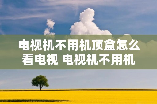 电视机不用机顶盒怎么看电视 电视机不用机顶盒怎么看电视频道
