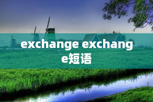 exchange exchange短语