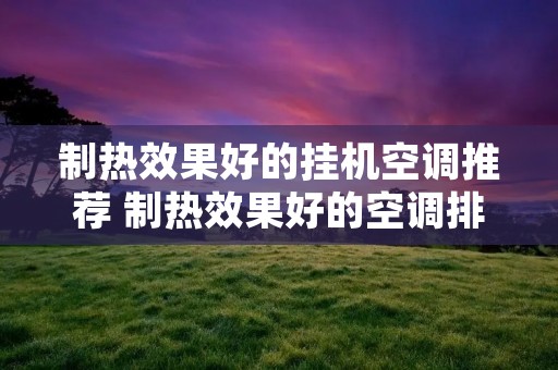 制热效果好的挂机空调推荐 制热效果好的空调排名