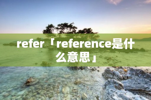 refer「reference是什么意思」