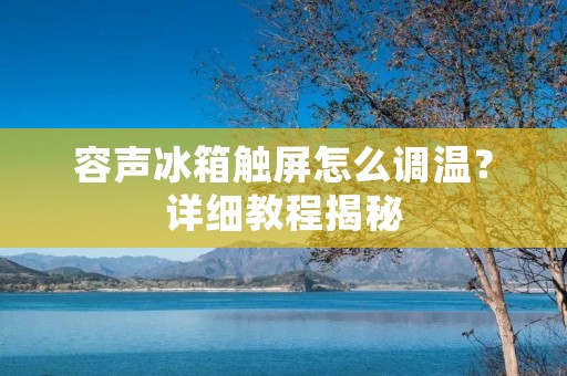 容声冰箱触屏怎么调温？详细教程揭秘