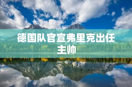 德国队官宣弗里克出任主帅:他能带领德国足球重回巅峰吗? 德国队官宣弗里克出任主帅:他能带领德国足球重回巅峰吗?