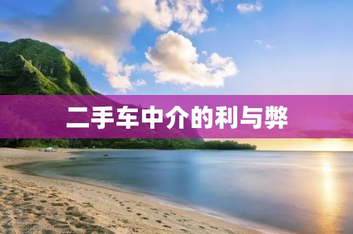 二手车中介的利与弊：如何选择一家靠谱的二手车中介？